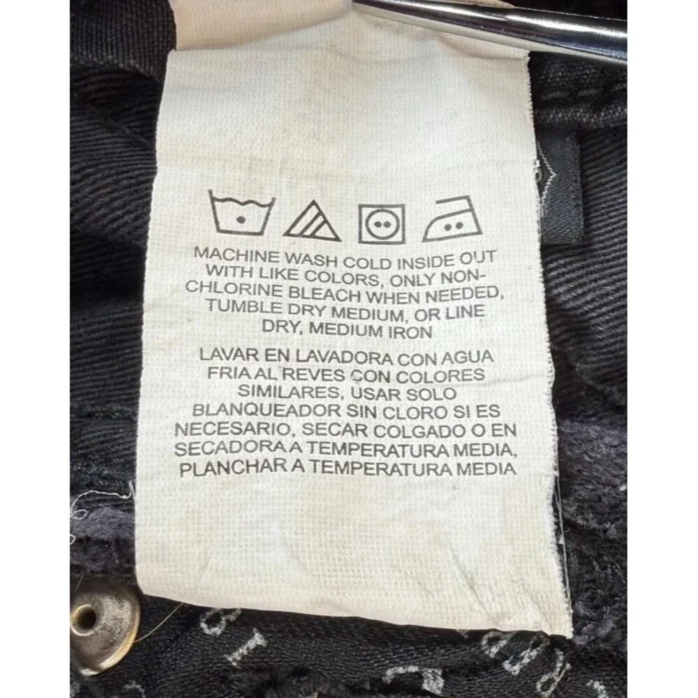 Rock & Republic Shorts Cargo Riveted Baggy Black Men’s Size 32 Summer Y2K Casual